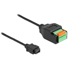 DeLOCK USB 2.0 Adapter, USB 2.0 Type Mini B female > 5 pin terminal block