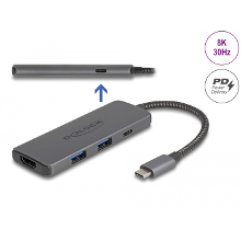DeLOCK USB Type C Docking Station 8K dockingstation HDMI, USB, PD 3.0 100 W