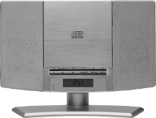 Denver MC 5220 Silver Stereoset CD, AUX, FM Incl. Afstandsbediening, Wandmontage Zilver