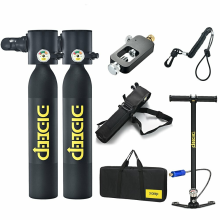 DIDEEP 0,5L Mini Scuba Oxygen Cylinder Lufttank Scuba Reserve Air Tank Pumpe Snorkeludstyr Snorkeldykkerudstyr