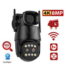 DIDSeth IP Camera Wifi/4G PTZ 4MP+4MP Dubbele Lens 2.8Mm 8mm 10X Zoom Outdoor AI Human Tracking Color Night Vision Security Came