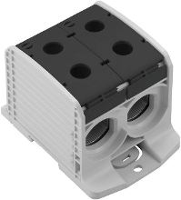 Doorgangsklem WeidmÃ¼ller WPD 233 2X300/2X300 BKÂ Â Â  2502940000 Grijs, Zwart 1 stuks