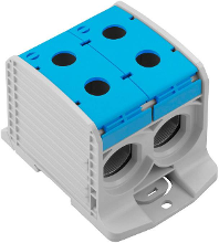 Doorgangsklem WeidmÃ¼ller WPD 233 2X300/2X300 BLÂ Â Â  2502910000 Grijs, Blauw 1 stuks