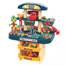 Dubbelzijdige gereedschaptafel speelgoed schroefaansluitingsmontage hands on multifunctioneel gevarieerd simulatiekit st