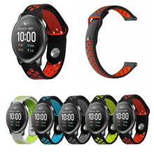 DUX DUCIS 22mm Tweekleurige Porositeit Siliconen Omgekeerde Gesp Smart Horloge Band Voor Xiaomi Haylou Solar Niet origin