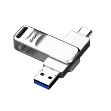 Eaget CF20 Type C & USB3.0 Flash Drive 32G/64G/128G/256G Dual Metal Interface 360° Rotatie Ingebouwd A+ Chipondersteunin