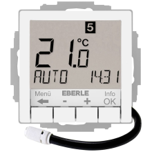 Eberle 527812455604 UTE 4800 F RAL9016 G 55 Kamerthermostaat Montagewijze: Inbouw (in muur) Dagprogramma, Weekprogramma Verwarmen/koelen 1 stuk(s)