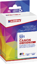 Edding Inktcartridge vervangt Canon PGI 525+CLI 526 Compatibel Combipack Zwart, Cyaan, Magenta, Geel EDD 501 18 501 01