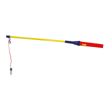 Eddy Toys Lampionstokje rood/blauw/geel met lichtje 50 cm