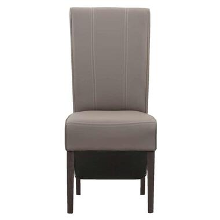 Eetkamerstoel Perry   lederlook   taupe   Leen Bakker