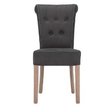 Eetkamerstoel Serra   lederlook   bruin (2 stuks)   Leen Bakker