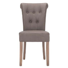 Eetkamerstoel Serra   lederlook   lever (2 stuks)   Leen Bakker