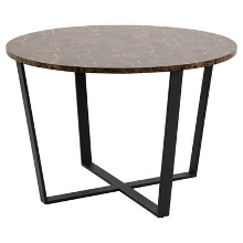 Eetkamertafel Alma   bruin   75xØ110 cm   Leen Bakker
