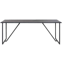 Eetkamertafel Julius   zwart   180x85 cm   Leen Bakker