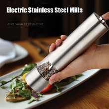 Electric Stainless Steel Pepper Mills Kitchen Tool Salt Pepper Mill Grinder Muller