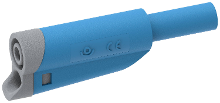 Electro PJP 1076 CD1 Bl Laboratoriumstekker Stekker, recht Stift Ø: 4 mm Blauw 1 stuk(s)