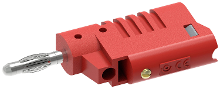 Electro PJP 1080 CD1 R Banaanstekker Stekker, recht Stift Ø: 4 mm Rood 1 stuk(s)