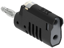Electro PJP 1087 CD1 N Banaanstekker Stekker, recht Stift Ø: 4 mm Zwart 1 stuk(s)