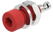 Electro PJP 224 M5 C CD1 R Laboratoriumbus Stift Ø: 2 mm Rood 1 stuk(s)