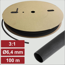 Electronic Garage EG25CA068 Krimpkous met lijm Zwart 6.4 Mm 2.1 Mm Krimpverhouding:3:1 100 m