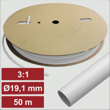 Electronic Garage EG25CA087 Krimpkous met lijm Wit 19.1 Mm 6.4 Mm Krimpverhouding:3:1 50 m
