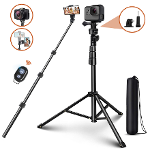 ELEGIANT EGS 08 multifunctionele selfiestick 1,3 m telescopisch in hoogte verstelbaar statief telefoonhouder met afstand