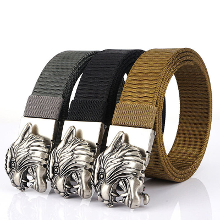 ENNIU 120cm Metalen Gespmilitaire Riem van Nylon Leger Buitengordel voor Mannen en Vrouwen