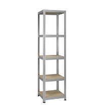 Erro Avasco Stellingkast   Zilver   Opbergrek vierkant metaal   176x45x45cm