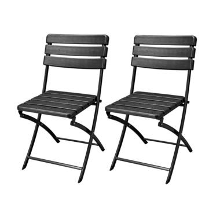 ERRO Klapstoel   Bistrostoel   houtlook   2 stuks