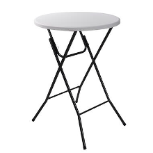 ERRO Statafel Ø80x110cm   wit/grijs