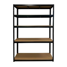 ERRO Stelling met 5 houten legborden   zwart   120cm