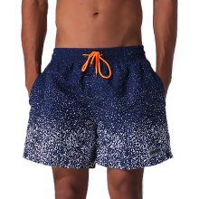 Escatch Loose Waterproof Quickly Dry Gradient Color Running Beach Board Shorts For Men