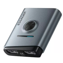 Essager ES QH02 Bidirectionele HD schakelaar 2 in 1 Uit 4K@60Hz HD compatibele splitter voor PC PS5 Xbox TV box Monitor