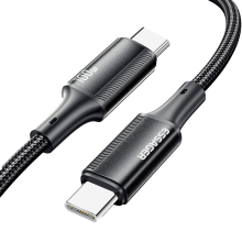 ESSAGER ES X45 5A 100W USB C naar USB C kabel Snel opladen Gegevensoverdracht Koperen kernlijn 1M/2M lang voor Huawei Ma