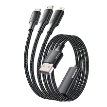 ESSAGER ES X50 7A 100W USB A naar Micro/iP/Type C Kabel Snelle Oplaadgegevensoverdracht Koperen Kernlijn 1.2M Lang voor