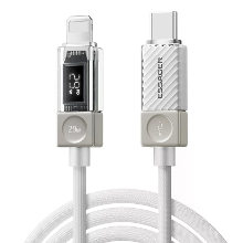 ESSAGER ES X76 3A 29W USB C naar iP Digitale Displaykabel PD Snelladen Gegevensoverdracht Koperkernlijn 1M/2M Lang voor