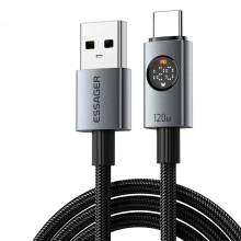 ESSAGER ES X89 6A 120W USB A naar USB C Digitaal displaykabel Snelladen Gegevensoverdracht Koperen kernlijn 0,25 m/1 m/2