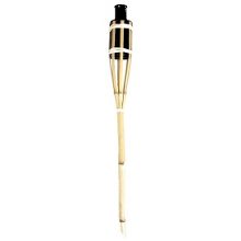 Esschert Design Tuinfakkel   bamboe   navulbaar   60 cm   sfeer verlichting