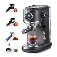 [EU Direct] CAFELFFE MK601F Semi Automatische 19 Bar 1450W Espressomachine met Stoompijp en Portafilter Kit Compatibel m