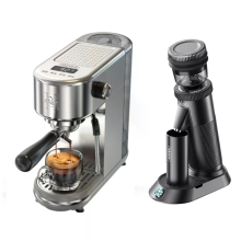 [EU Direct] HiBREW H10B Lite Espresso Machine & G5 Coffee Grinder Combo 36 Grind Settings 15 Bar 51mm Portafilter Steam