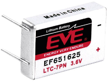 EVE EF651625 Speciale batterij LTC 7PN U soldeerpinnen Lithium 3.6 V 750 mAh 1 stuk(s)