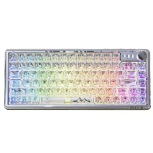 EWEADN V82 Drie modus Mechanisch Gaming Toetsenbord met Multifunctionele Knop 81 toetsen Hot swappable RGB Verlichting T