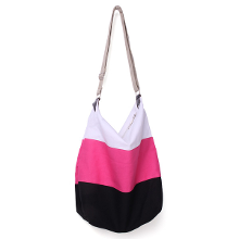 Fashion Casual Canvas Patchwork Color Crossbody Bag