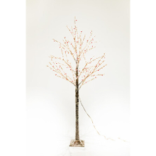 Feeric lights & Christmas Feeric Christmas Lichtboom   bruin   150 cm   280 led lichtjes   warm wit   met besjes
