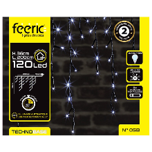 Feeric lights & Christmas Ijspegelverlichting   120 led lampjes   helder wit   200 cm  buiten   8 functies  batterij
