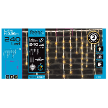 Feeric lights & Christmas Ijspegelverlichting   240 led lampjes   warm wit   400 cm  buiten   8 functies  batterij