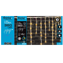 Feeric lights & Christmas Ijspegelverlichting   360 led lampjes   warm wit   600 cm  buiten   8 functies  batterij