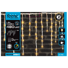 Feeric lights & Christmas Ijspegelverlichting   480 led lampjes   warm wit   800 cm  buiten   8 functies  batterij