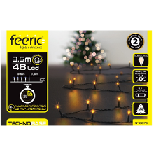 Feeric lights & Christmas Kerstverlichting   warm wit   3,5 meter   48 led lampjes   zwart snoer   op batterijen
