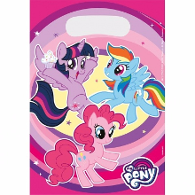 Feestzakjes My Little Pony   8x st   23 x 17 cm   plastic   uitdeelzakjes   kinderfeestje